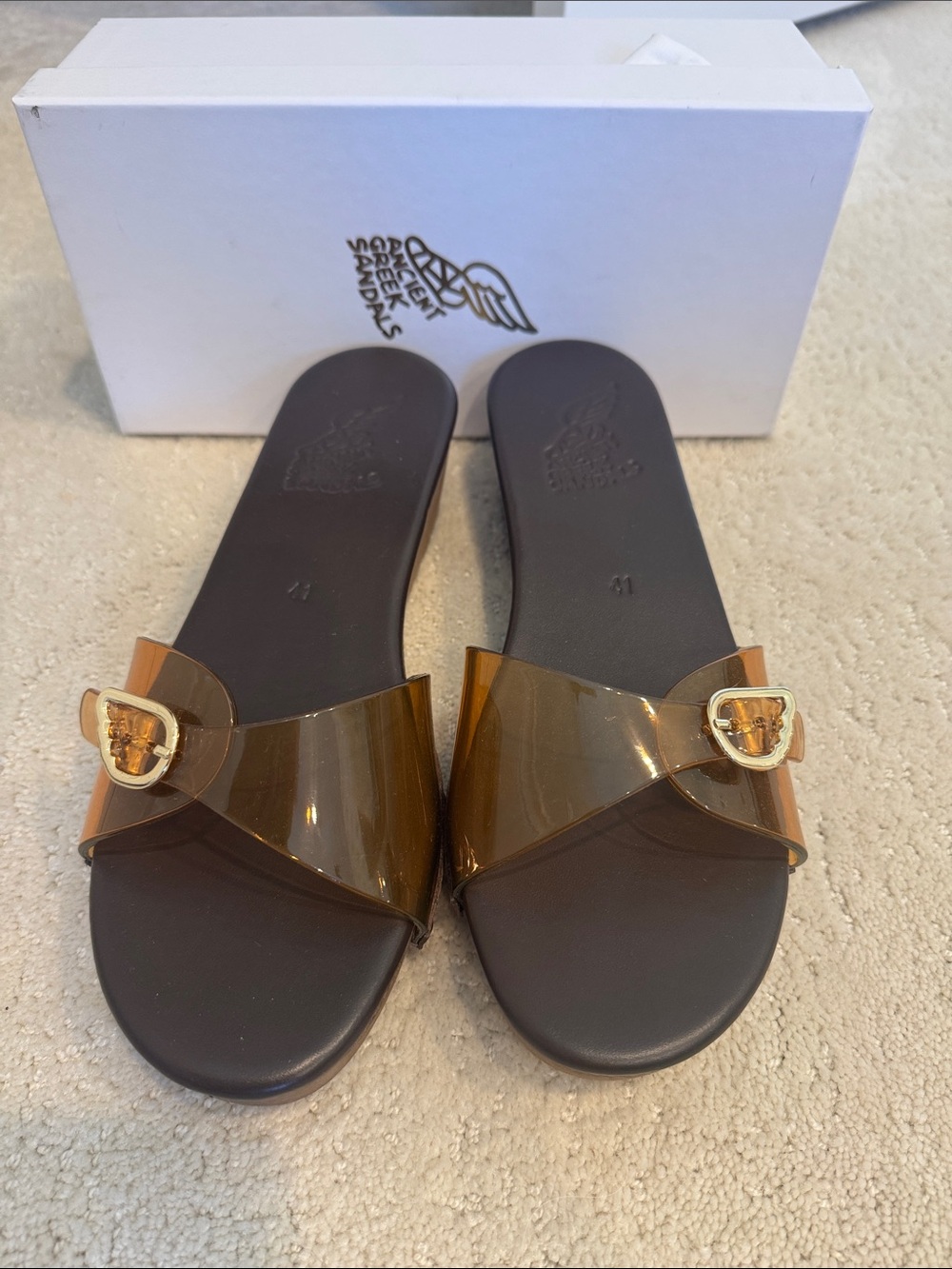 Ancient Greek Sandals Women's Amber Slide Sandals size 41/ 10 new